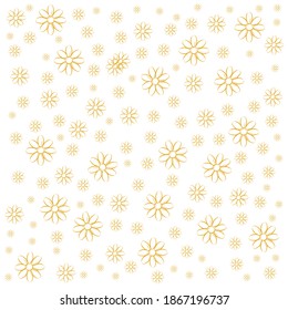 Abstract background with flowers. Cartoon flat style. Isolated over white background. Illustration. Vector