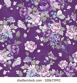 Abstract background with flowers, fashion seamless pattern. Beautiful vector illustration texture.