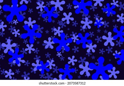 abstract background with flowers on dark blue background