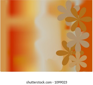 abstract background with flowers on the right vector