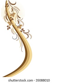 Abstract background with flowers ornament