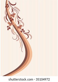 Abstract background with flowers ornament