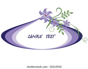 Abstract background with flowers ornament