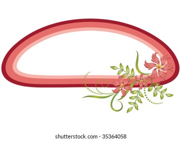 Abstract background with flowers ornament
