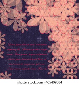 Abstract  background with flowers pattern. Eps10 Vector illustration