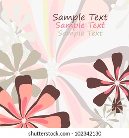 abstract background with flowers and place for text