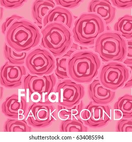Abstract background of flowers of roses, greeting card, invitation, Valentines, birthday, banner advertising, spring and summer promotions. 