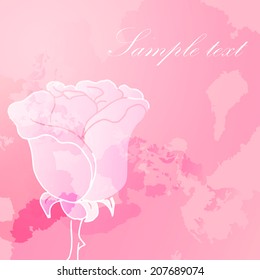 Abstract background of flowers roses - A Place in the text - vector illustration for ethnic creative design projects. 