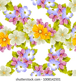 abstract background of flowers. Seamless pattern for design cards, greeting, invitation for a birthday, wedding, party, holiday, celebration. For the decoration. Vector illustration