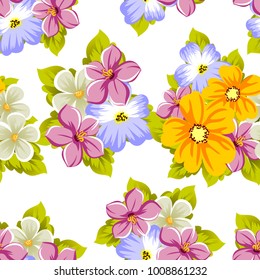 abstract background of flowers. Seamless pattern for design cards, greeting, invitation for a birthday, wedding, party, holiday, celebration. For the decoration. Vector illustration