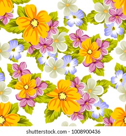 abstract background of flowers. Seamless pattern for design cards, greeting, invitation for a birthday, wedding, party, holiday, celebration. For the decoration. Vector illustration