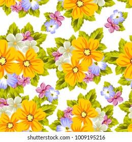 abstract background of flowers. Seamless pattern for design cards, greeting, invitation for a birthday, wedding, party, holiday, celebration. For the decoration. Vector illustration