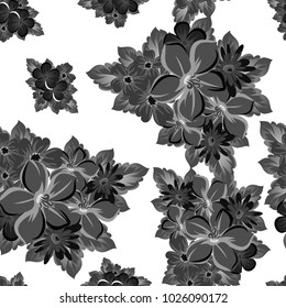 abstract background of flowers. seamless pattern for card designs, greeting cards, birthday invitations, Valentine's day, party, holiday. Vector illustration.