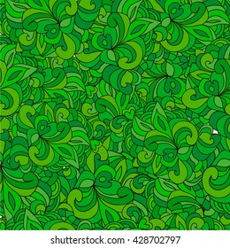Abstract background with flowers, swirls and beads on a white background, can be used for wallpaper, pattern fills, web page background,surface textures, textiles.