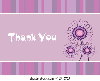 abstrakter Hintergrund mit Blumen und Dankeschön-Text