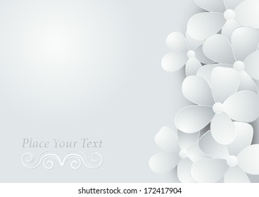 Abstract background with flowers. Vector illustration