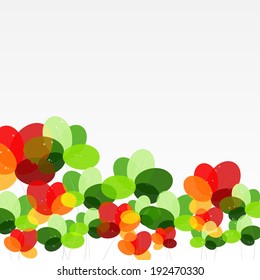 Abstract background with Flowers. Vector Illustration