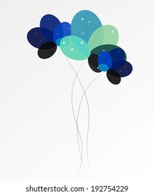 Abstract background with Flowers. Vector Illustration 