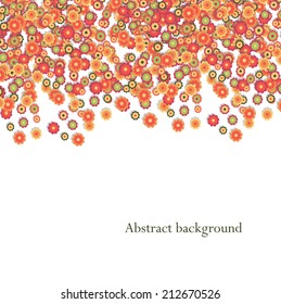 Abstract background with flowers, vector illustration