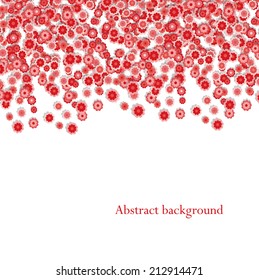 Abstract background with flowers, vector illustration