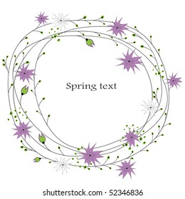 Abstract background with flowers . vector illustration