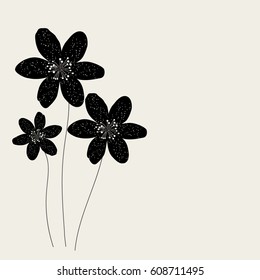 Abstract background with flowers. Vector illustration EPS10