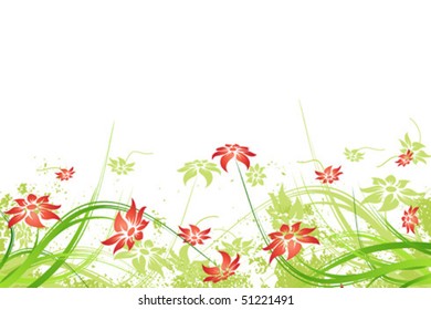 Abstract Background with flowers for your design