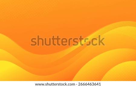Abstract background with flowing amber orange waves.