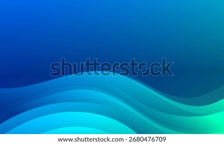 Abstract background with a flowing aqua wave. 
