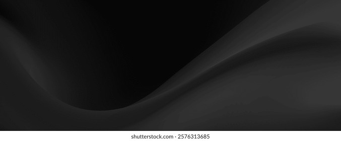 Abstract background with flowing black fabric.