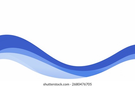 Fundo abstrato com uma onda azul fluindo. 