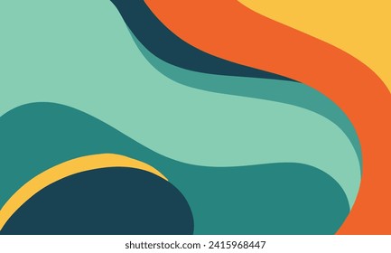 Abstract background of flowing and colorful shapes, creating a gradient effect with shadows and highlight, Vector and illustration