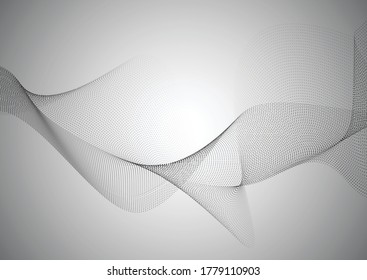 Abstract background of flowing connecting dots
