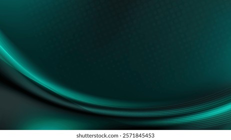 Abstract background with flowing, deep teal waves