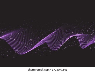 Fondo abstracto con diseño de puntos de flujo