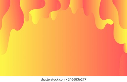 fondo abstracto con gotas que fluyen de la Ilustración vectorial de los colores naranja y amarillo