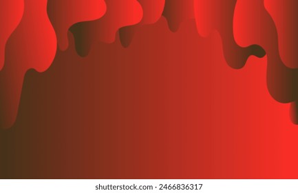 abstract background with flowing drops of red colors Vector illustration