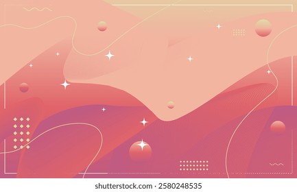 Abstract background of flowing element trend design. Christmas color palette. Futuristic design. Magazine, leaflet, billboard, sale, banner, flyer, background. Eps 10