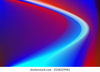 Abstract background. Abstract Flowing Gradient of Vivid Red and Blue With Soft Glowing Effects