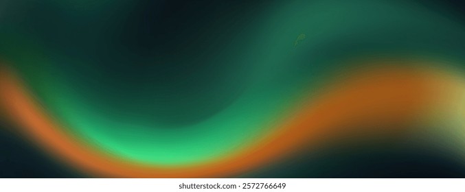Abstract background with a flowing green and orange gradient