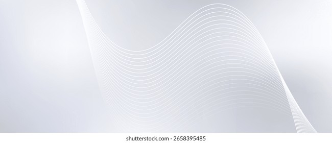 Abstract background with flowing lines. Digital future technology simple modern