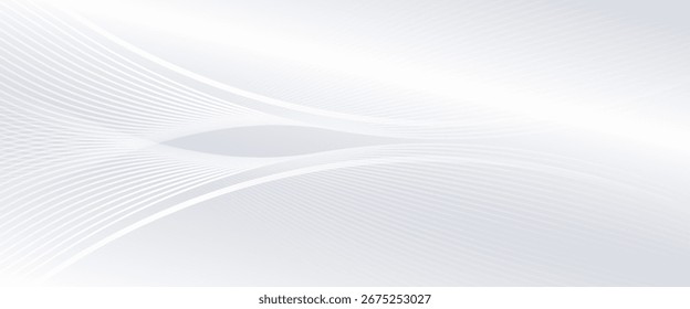Abstract background with flowing lines. Digital future technology simple modern. abstract white background.