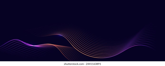 Abstract background with flowing lines. Dynamic waves. vector illustration.