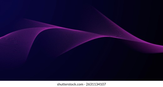 Abstract background with flowing lines. Dynamic waves. Vector illustration