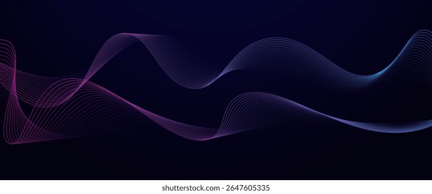 Abstract background with flowing lines. Dynamic waves. Vector illustration.