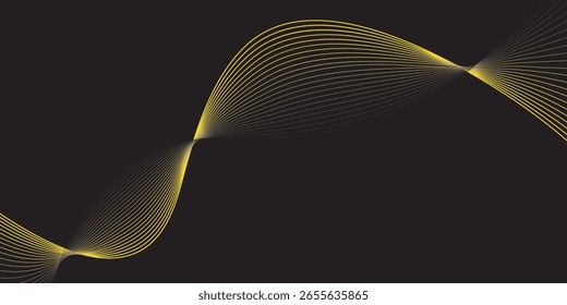 Abstrakter Hintergrund mit fließenden Linien. Moderne fließende Wellenlinien. Design-Element für dynamisch fließende Wellenlinien. Anzug für Banner, Poster, Cover, Broschüre, Flyer, Website. Vektor-EPS10.