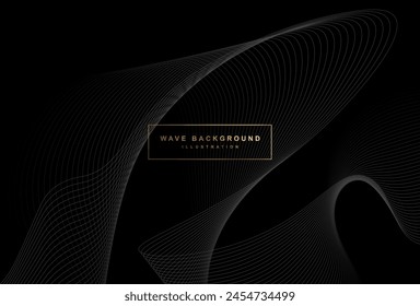 Abstract background with flowing lines waves