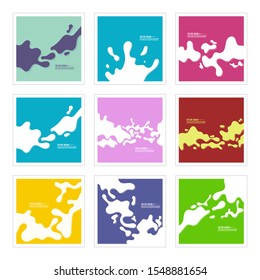 Abstract background with flowing liquid forms. Vector illustration with patchy spots. Layout for book, brochure, flyer, poster, booklet, leaflet, cover, banner.