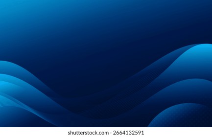 Fondo Abstractas con ondas fluidas iluminadas por la luna.