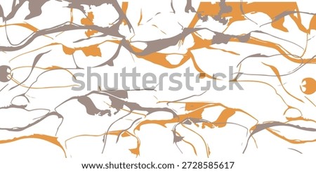 abstract background with flowing orange and taupe branches on a white canvas. Ideal for design, textures, and creative layouts needing modern color accents and dynamic movement.